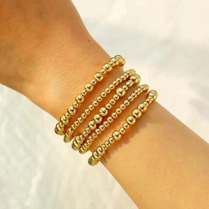 Strand Badu – ensemble de 5 bracelets plaqués or pour femmes, empilables de perles 14K, extensibles, bijoux Boho, cadeaux, 2024
