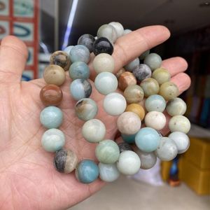 Strand Beaded Bracelet Encanto de piedra natural para hombres Mujeres Yoga Tianhe Amazon Suerte Regalo