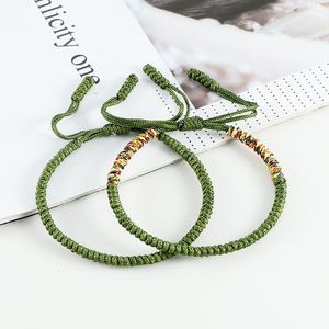 STRAND KRANDEN STRANDS 2PCS/SET klassiek paar Braid Bracelet Multicolor Thread Lucky Rope armbanden Bangen voor mannen Dames polsbandje