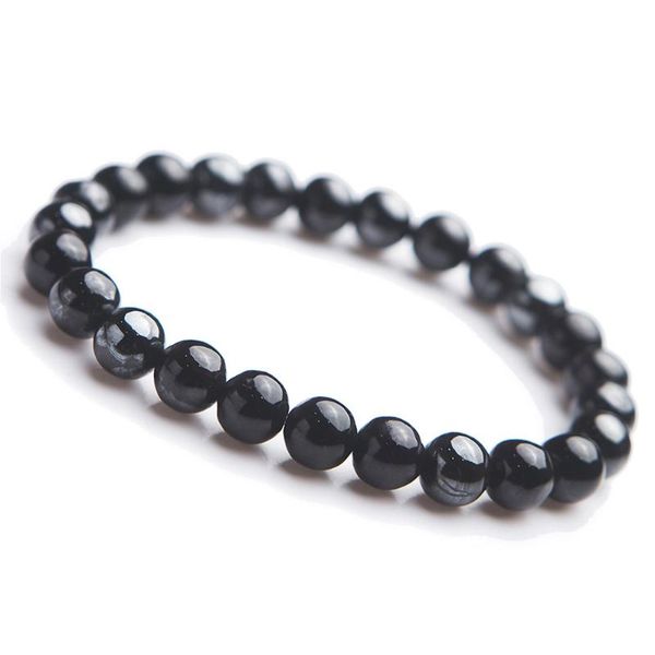 Hebras con cuentas de 8 mm, pulsera de joyería de piedra genuina, gema de cristal de sugilita púrpura natural, cuentas redondas, pulseras elásticas con dijes para mujeres