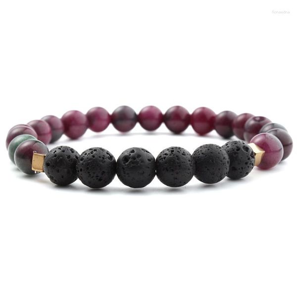 Strand Beaded Strands Chakra Pulsera Pareja Cristales Pulseras de cuentas para niñas Mujeres Hombres Pulseras Magneticas Parej Joyería de lujo