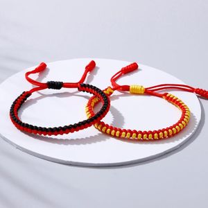 Streng kralen strengen kleuren draad gevlochten armband vrouwen mannen Tibetaanse boeddhistische verstelbare snaar armbanden armbanden handgemaakt touw etnisch