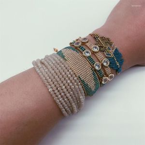 Brin brins de perles à la mode Miyuki Bracelets ensemble mexicain mode Zircon Bracelet pour les femmes bijoux faits à la main amitié cadeaux perlés