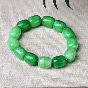 Strand kralen strengen natuurlijke jade armband smaragd jades stenen elastische draad armbanden han yu voor modejuwelen