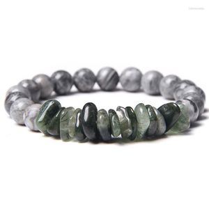 Strand Beaded Strands Natural Map Stone Lava Volcanic Beads Bracelet Irrégulier Rutile Quartz Labradorite Puces Femmes Hommes Bijoux Raym22