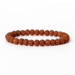 Brin Perlé Brins Original Rudraksha Vajra Bodhi Bracelet Hommes Méditation Mala Perle Bracelets Femmes Bijoux Nature Prière Tibétain