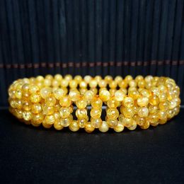 Strand kralen strengen groothandel Joursneige hand geweven armbanden goud haar natural stone gelukkig voor vrouwen mannen mode -energie sieraden beedelijk