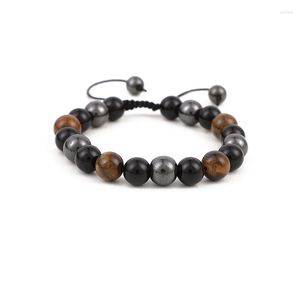 Strand kralen Tiger's Eye Black Magnet Fashion Vintage Exquisite Design Weeven Europees en Amerikaans paar armbandjuwelen