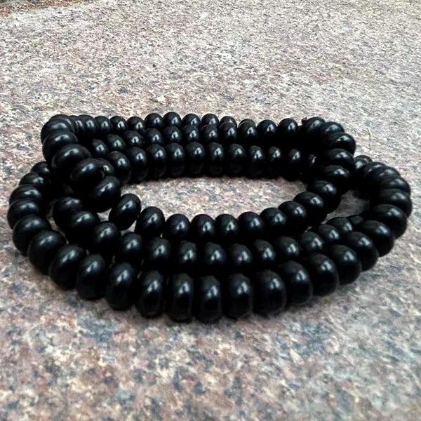 Strand Black Horn Beads 108 Spacer Tibetan Pulsera