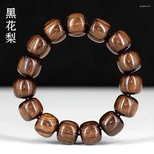 Strand Black Pear Barrel perles Bouddha HandSstring 1.5 Bracelet d'art pour hommes et femmes en bois Charmes Crafts