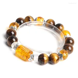 Strand BOEYCJR le dieu de la richesse yeux de tigre perles de pierre chanceux énergie bénie Bracelet pour femmes ou hommes