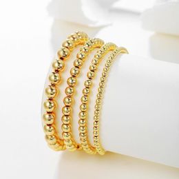 Strand Bohemia Beaded Gold Color Charm Bracelets para mujeres 2023 Trendy Designer Brazaletes elásticos Amistad Joyería de moda