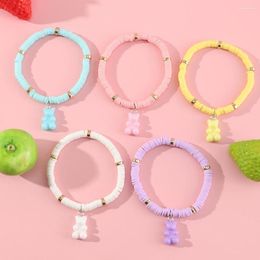 Strand bohème Cai Caihong bijoux coloré doux en céramique cordon coquille frange femmes Bracelet Pulsera De Mujer