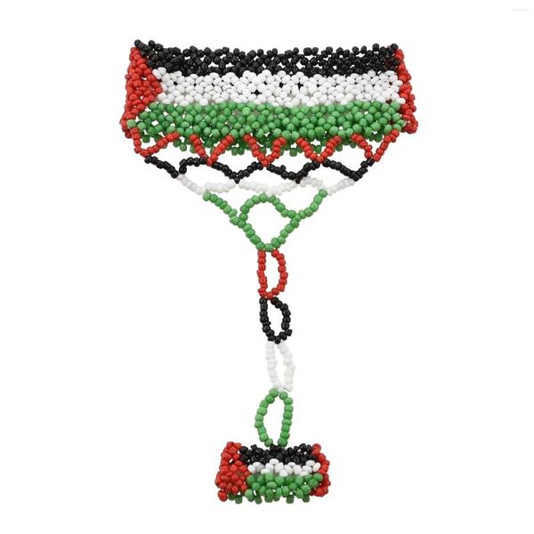 Bracelets élastiques de perles de résine de bohème de brin pour les femmes esclave main doigt fait à la main bijoux de fête tribale africaine cadeau