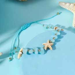 Strand Boheemse stijl Conch Starfish geweven hand- en voettouwarmband