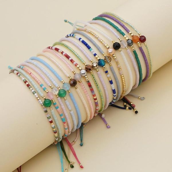 Strand Boho Summer Style Miyuki Seed Beads Pulseras para mujeres Amistad Pulsera Joyería Colorful Charm Femme