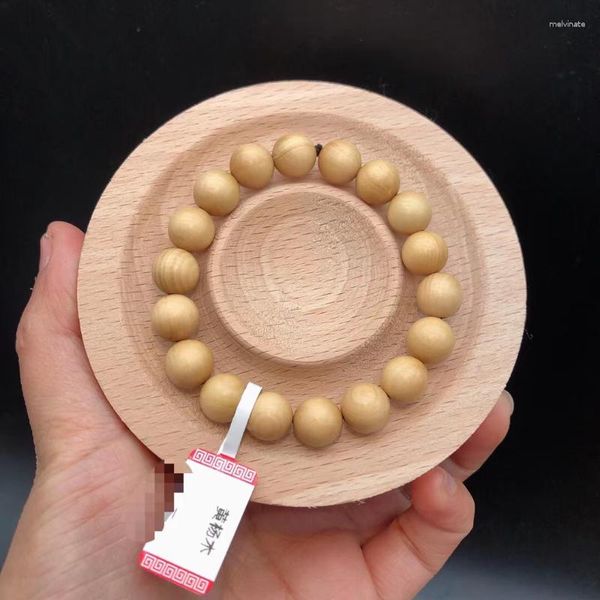 Pulsera de boj con Material antiguo sumergido, grano recto, cuentas budistas de un solo círculo, amantes de las perlas, novias