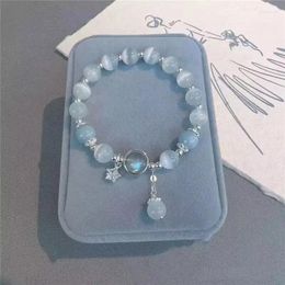 Bracelet à brins de perles pour femmes, bijoux à la mode coréenne, breloque qui ne se décolore pas, accessoires de décoration à la main, cadeau pour filles, vente en gros