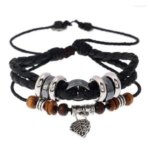 Pulsera De Hilo De Cuero Con Cordones Moda Cadena De Cuerda Unisex Pulseras De Moda Venta De Acero Inoxidable