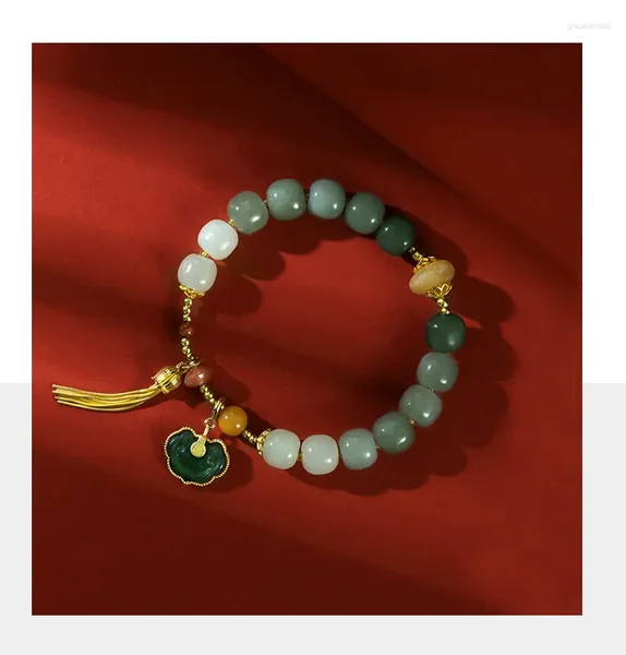 Bracelet à brins en argent Sterling pour femmes, incrusté de cire d'abeille, rouge du sud, Vintage, Jade Hetian, ornement, cadeau d'anniversaire pour maman, petite amie