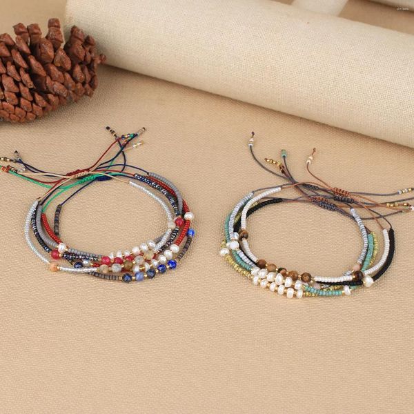 Strand C.QUAN CHI Bracelets d'amitié Agate perlée charme réglable bijoux de mode pour les femmes