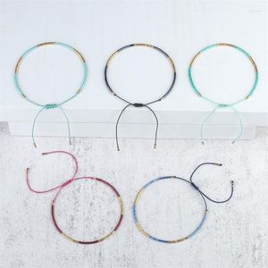 STRAND C.QUAN CHI GEWIMEN BRACELPEL Gemengd Miyuki kralen Handgemaakte Gevlochten verstelbaar touw Tope Tiny Cord Bangles geschenken voor vrouwen