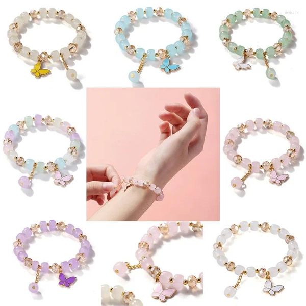Strand bonbons gomme papillon cristaux femmes Bracelet chaînes pour filles amis étudiant marguerite perles Bracelets charme esthétique