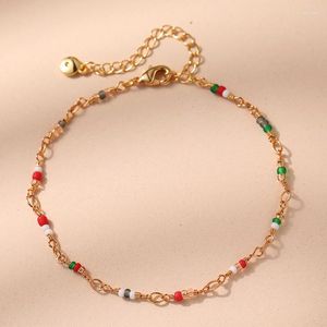 Strand CCGOOD Boho Glass Seed Beads Pulsera colorida para Mujer Chapado en oro 18 K Pulseras de alta calidad Joyería delicada Pulseras Mujer