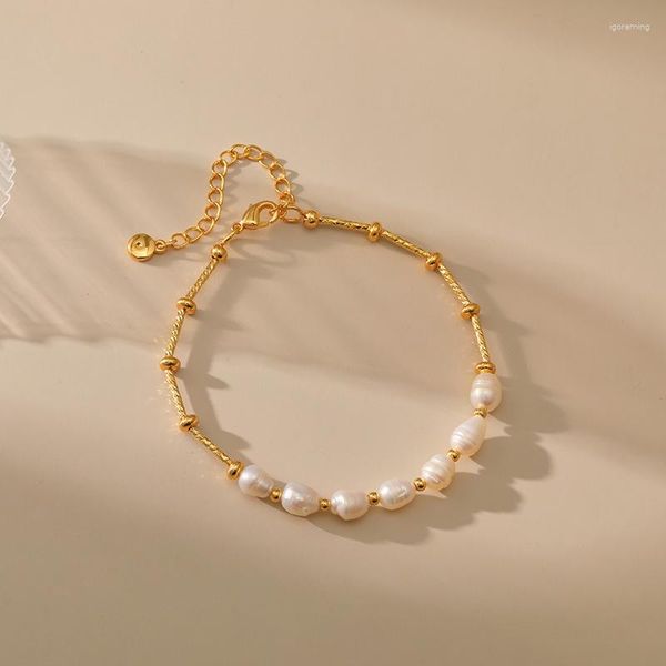 Strand Ccgood Natural Perrilete de perlas de agua dulce para mujeres Joyas de regalo de regalo Joyería No Gold Allogic Chapated