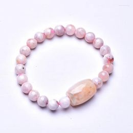 STRAND -kersenbloesems natuurlijke kristallen armbanden 8 mm ronde kralen met emmer kralenarmband gelukkig voor vrouwen cadeau verse sieraden