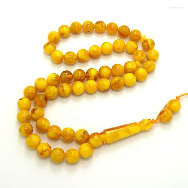 Strand Chine gros résine ambre couleur chapelet musulman perles de prière Tesbih pour les femmes comme cadeau