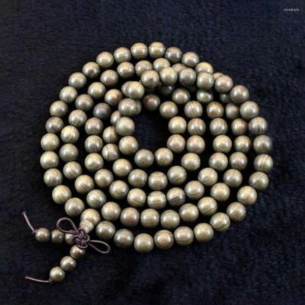 Strand chinois Sichuan doré Phoebe main chaîne bouddhiste 108 Bracelet de prière hommes #39;s bouddha perles jouant du bois dur en gros