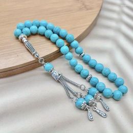 Strand klassieke islamitische moslim 8mm 33 stukken 10mm imitatie turquoise armband dames feestenfeest accessoires