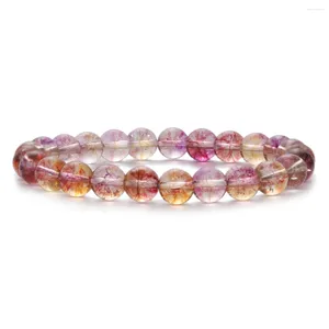 Strand classique couleur mixte cristal perlé Chakra Yoga Bracelet femmes 8/10mm pierre naturelle perles Bracelets bijoux Pulseras Pulsera