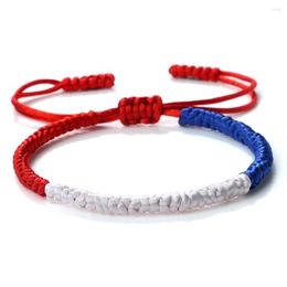 Strand Klassieke Nationale Vlag Miexd Kleur Weave Armband Mannen Handgemaakte Touw String Gevlochten Armbanden Voor Vrouwen Paar Vriendschap Sieraden