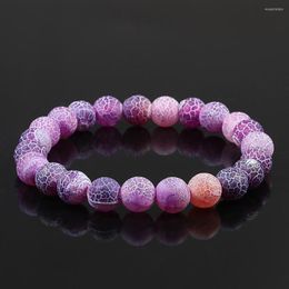 STRAND Classic Natural Weathering Stone 6/8/10mm kralen Bracelet Chakra Elastische armbanden voor vrouwelijke mannen Yoga Gebed sieraden Pulseras