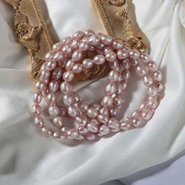 Strand Color Niche Design Fashion Jewelry Girl Girls Freshwater Pearl Women Bracelet Vintage Hand Strap Corde