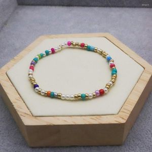 Strand coloré à la main perle femmes Bracelet collier été Boho bijoux Couple