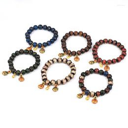 Strand Colorful Multi-Treasure Golden Beast Bracelet Homme Et Femme Or Soie Glaçure