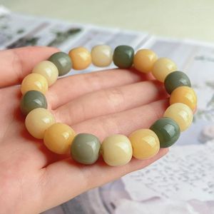 Bracelet coloré à cercle unique pour hommes et femmes, autour des doigts, perles de bouddha, bijoux de racine de Bodhi