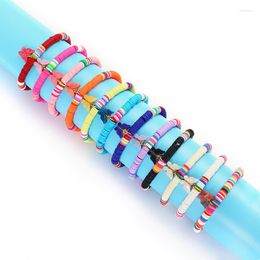 Strand coloré en céramique douce perlée papillon pendentif Bracelet ensemble de cartes avec 12 Bracelets pour hommes et femmes Pulsera