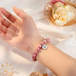 Bracelet des perles de pendentif à boussole à Strand pour femmes Gift bijoux de pierre à main en poudre naturelle