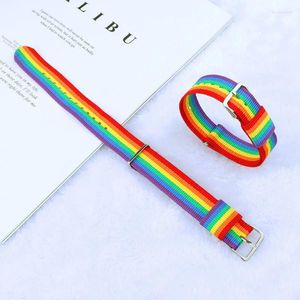 Strand paren regenboog armband homo polsbandje persoonlijkheid vriendschap sieraden cadeau mannen vrouwen verstelbaar kleurrijk paar