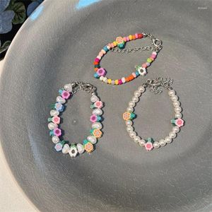 Brin créatif coloré fleur mode tempérament charme irrégulier perle à la mode main accessoires pour femmes cadeau