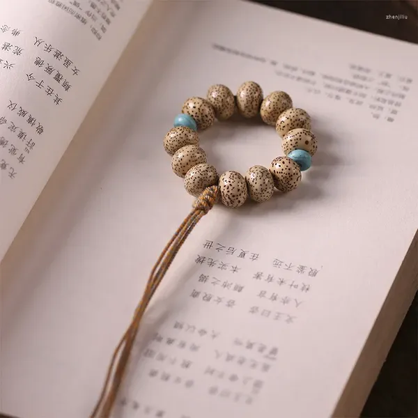 Hebra Descompresión creativa Mano pequeña Torciendo Dedo Estrella suave Luna Bodhi Arte de raíz Estilo antiguo Pulsera cultural y de diversión