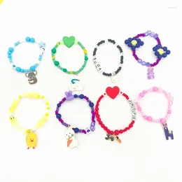 Strand schattige kralen armband kleurrijke handgemaakte polsband paren fans geschenken sieraden accessoires