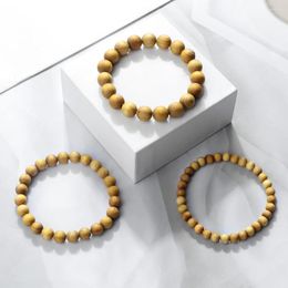 Strand Cyprès Bois Perles Btacelet Pour Femmes Hommes Vintage 6 8 10mm Perle Bouddha Prière Bracelets Bracelets Amitié Yoga Bijoux Cadeaux