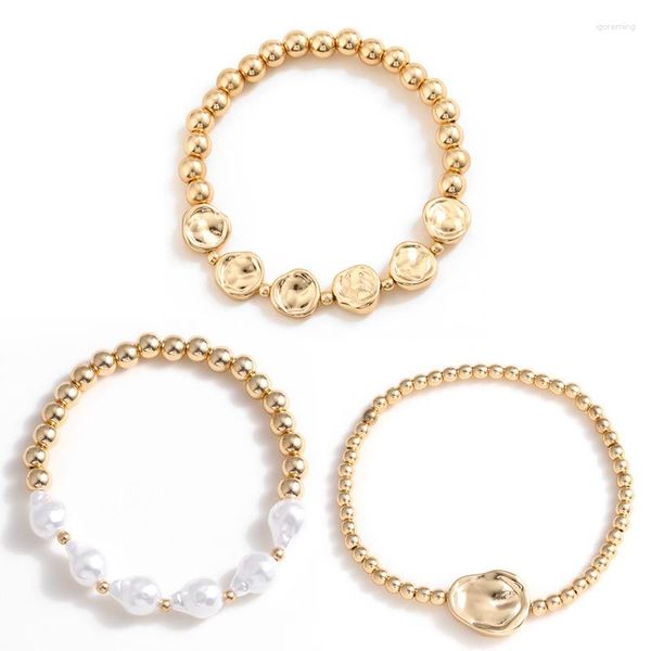 Bracelet de perles en or pour femmes, modèle de styliste, sans décoloration, tendance Hip Hop, bijoux de fête quotidiens, cadeaux