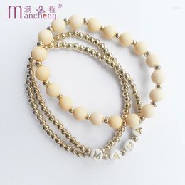 Cadeau de la fête des mères DIY Strand 3pcs / ensembles de perles acryliques mat "