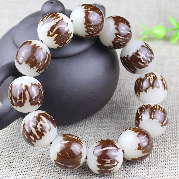 Strand Double Face Fleur De Lotus Bodhi Perles De Prière Bracelets Pour Femmes Hommes Bracelet Bijoux Cadeaux Style Vintage 032